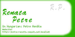 renata petre business card